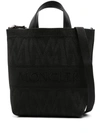 Moncler Logo Embroidered Tote Bag In Black