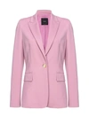 Pinko Single-breasted Blazer In Fumo Orchidea