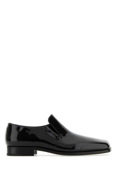 Prada Patent Leather Loafers In Black