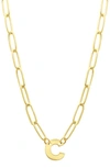 ADORNIA 14K GOLD PLATED MINI INITIAL PENDANT NECKLACE