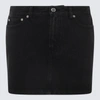 Apc A.p.c. Black Denim Mini Skirt In Denim