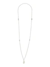DOLCE & GABBANA SILVER-TONE NECKLACE WITH DROP PENDANT AND DG LOGO IN BRASS MAN