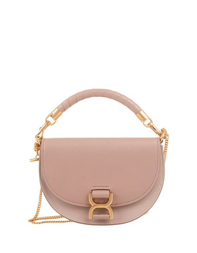 Chloé Marcie Flap And Chain Bag In Woodrose In Pink