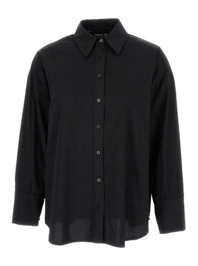 Federica Tosi Cotton Poplin Shirt In Black