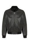 DOLCE & GABBANA DOLCE & GABBANA LEATHER BOMBER JACKET