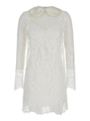 Dolce & Gabbana Women White Minidress In Chantilly Lace Woman In White