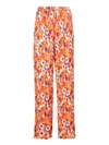 Msgm Floral-print Elasticated Palazzo Pants In Multi