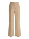 DUNST BEIGE WIDE LEG TAILORING PANTS IN COTTON BLEND WOMAN