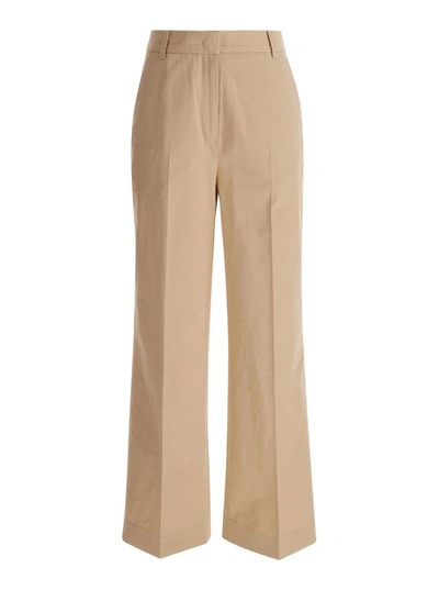 Dunst Semi Wide Chino Slacks In Beige