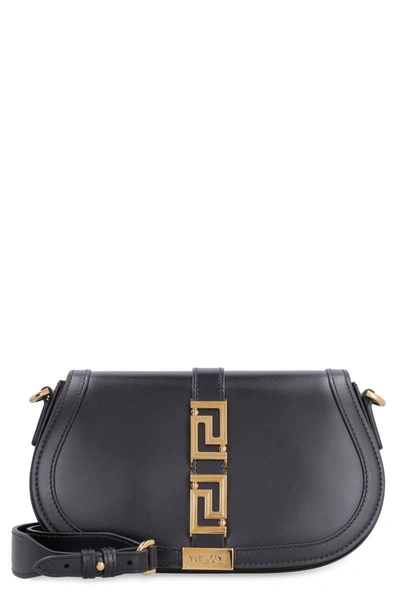 VERSACE VERSACE GRECA GODDESS LEATHER CROSSBODY BAG