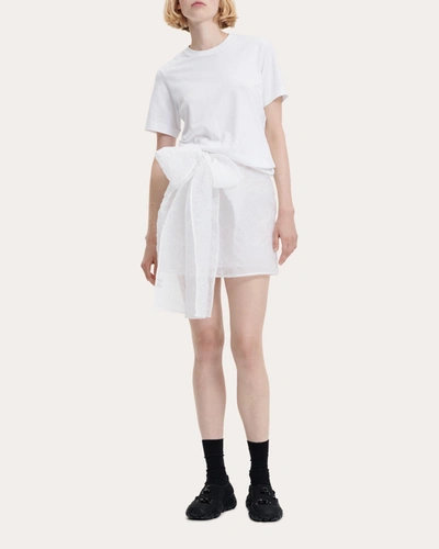 Cecilie Bahnsen Women's Gigi Posy Matelassé Mini Skirt In White