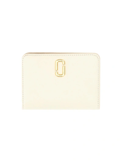 Marc Jacobs Compact Wallet "the J Marc" Mini In Ivory