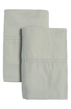 Ienjoy Home Set Of 2 300 Thread Count Sateen Pillowcases In Green Mist