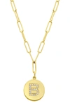 Adornia 14k Gold Plated Pavé Initial Pendant Necklace In Gold-b