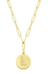 Adornia 14k Gold Plated Pavé Initial Pendant Necklace In Gold-l