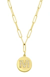 Adornia 14k Gold Plated Pavé Initial Pendant Necklace In Gold-m