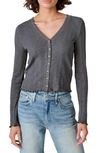 LUCKY BRAND RIB BUTTON-UP TOP