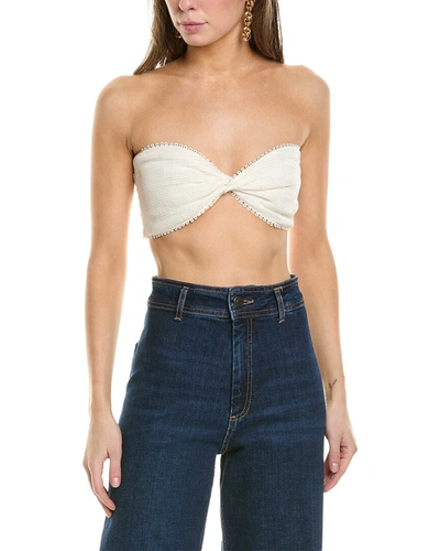Rococo Sand Net Bandeau Top In White