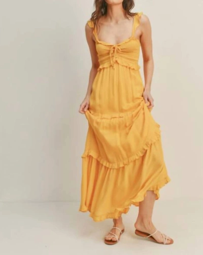 Lush Joyful Tiered Maxi Dress In Yellow