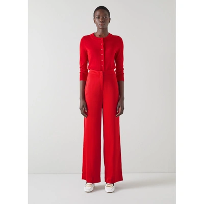 L.k.bennett Seydoux Trousers In Red