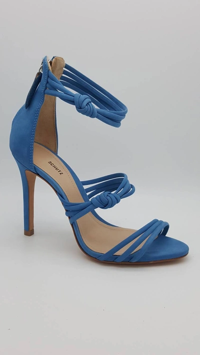 Schutz Suely Heeled Shoe In Blue
