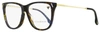 Victoria Beckham Women's Square Eyeglasses Vb2636 418 Havana Blue 56mm In Multi