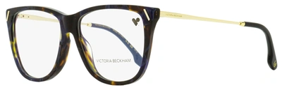 Victoria Beckham Women's Square Eyeglasses Vb2636 418 Havana Blue 56mm In Multi