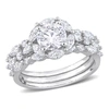 Mimi & Max 3ct Dew Created Moissanite Vintage Floral Ring In Sterling Silver In White