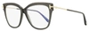 Tom Ford Women's Blue Block Eyeglasses Tf5704b 020 Gray/gold 54mm In Multi