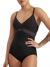 Maidenform Tame Your Tummy Lace Firm Control Bodysuit In Black