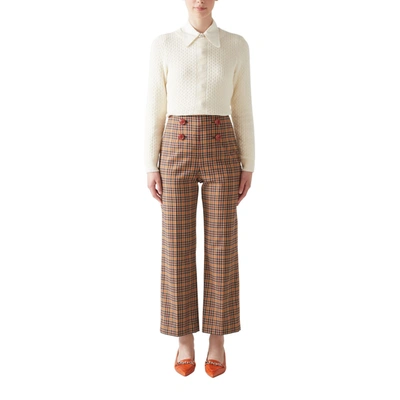 L.k.bennett Polly Trousers In Brown