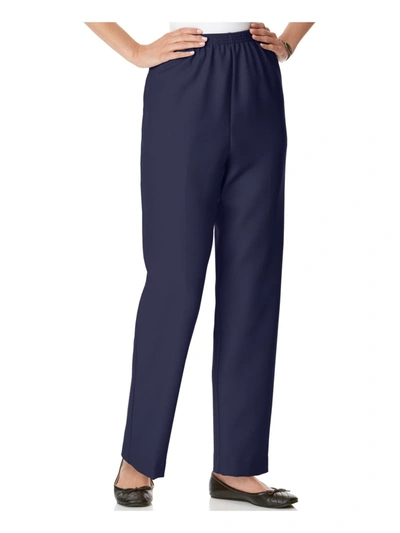 Alfred Dunner Classics Pull-on Straight-leg Pants In Petite And Petite Short In Blue