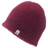 Nirvanna Designs Cardigan Knit Beanie In Burgundy In White