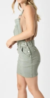 Judy Blue Overalls Skirt In Sage In Multi