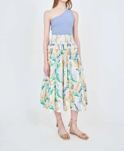 Christy Lynn Leah Skirt In Palm In Green