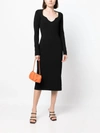 VERONICA BEARD IMKA CASHMERE MIDI DRESS IN BLACK