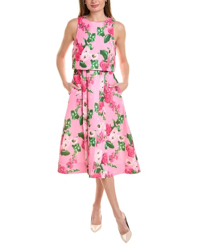 Maison Tara Ophelia  Midi Dress In Bubblegum,blush