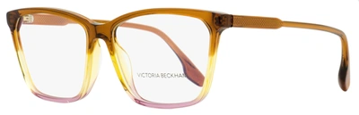 Victoria Beckham Women's Rectangular Eyeglasses Vb2614 241 Caramel/pink 57mm In Multi