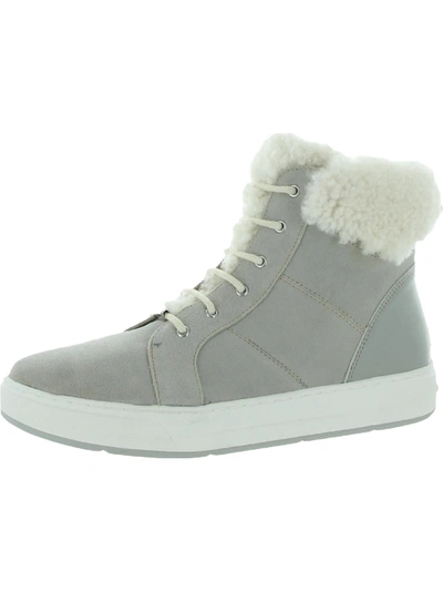 Donald J Pliner Remisp Womens Suede Lace Up High Top Sneakers In Grey