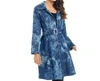 Adore Denim Long Blazer With Belt In Multi