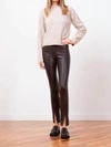 AVENUE MONTAIGNE MAX PLEATHER PANT IN BROWN