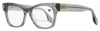 Victoria Beckham Women's Rectangular Eyeglasses Vb2634 037 Transparent Gray 51mm In Multi