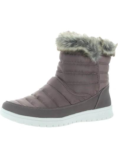 Ryka Suzy Womens Ankle Shearling Boots In Purple