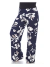 White Mark Plus Size Flower Print Palazzo Pants In Blue