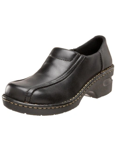 Eastland Tracie Womens Leather Slip On Clogs In Black