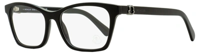 Moncler Women's Rectangular Eyeglasses Ml5168 001 Black 53mm In Multi
