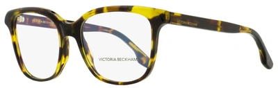 Victoria Beckham Women's Square Eyeglasses Vb2608 341 Green Tortoise 54mm In Multi