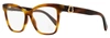 Moncler Women's Butterfly Eyeglasses Ml5165 054 Classic Havana 53mm In Multi