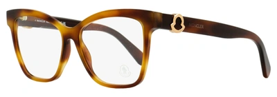 Moncler Women's Butterfly Eyeglasses Ml5165 054 Classic Havana 53mm In Multi