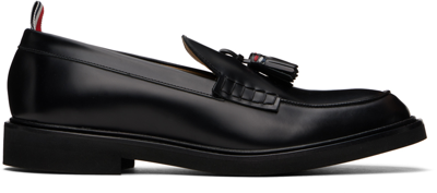 Thom Browne Black Patent Leather Penny Loafers
